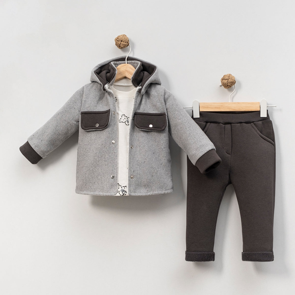 ERKEK 9-12-18 AY KAŞE CEKETLİ TAKIM