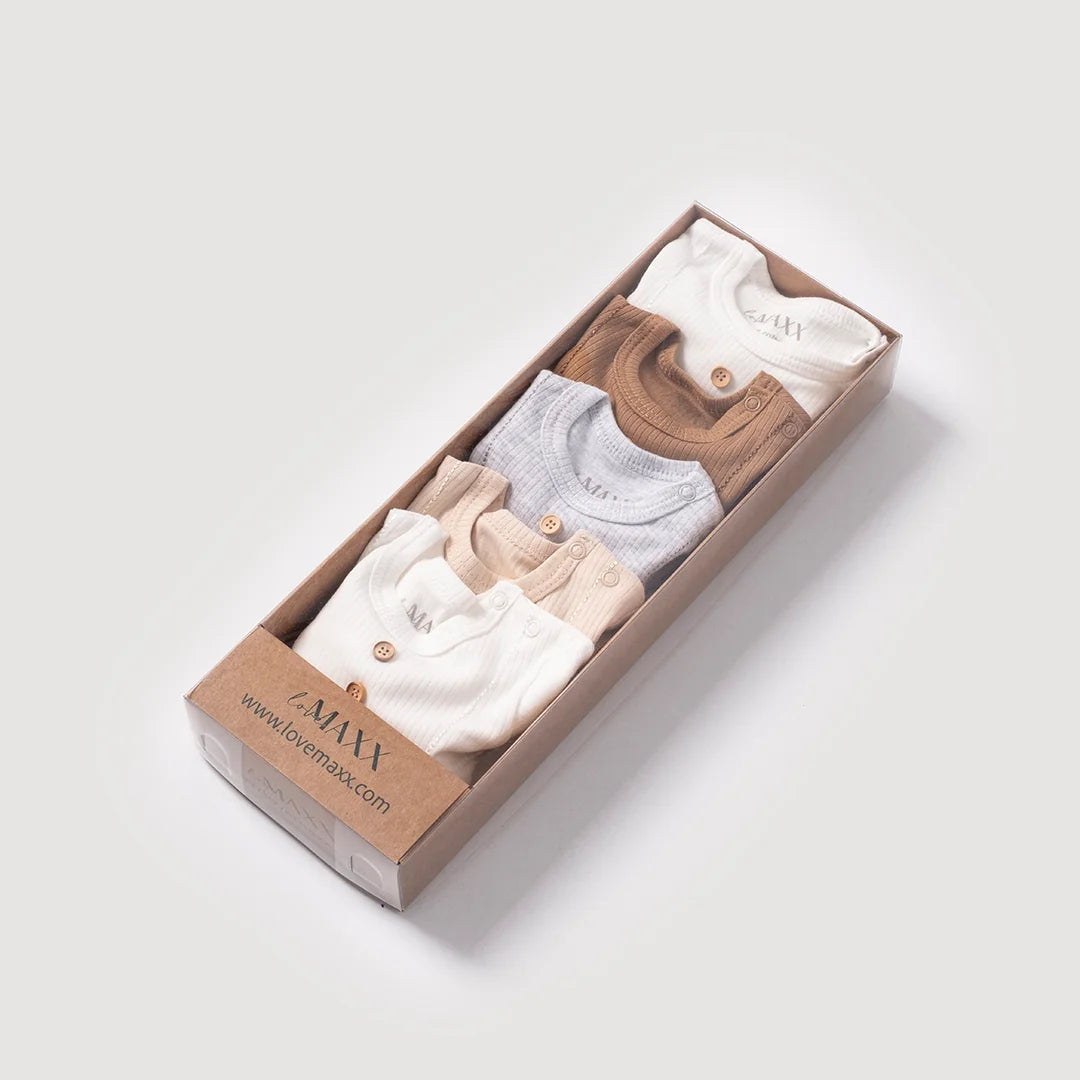 ERKEK 0/3-3/6 AY 5Lİ KUTULU UZUNKOL BODY